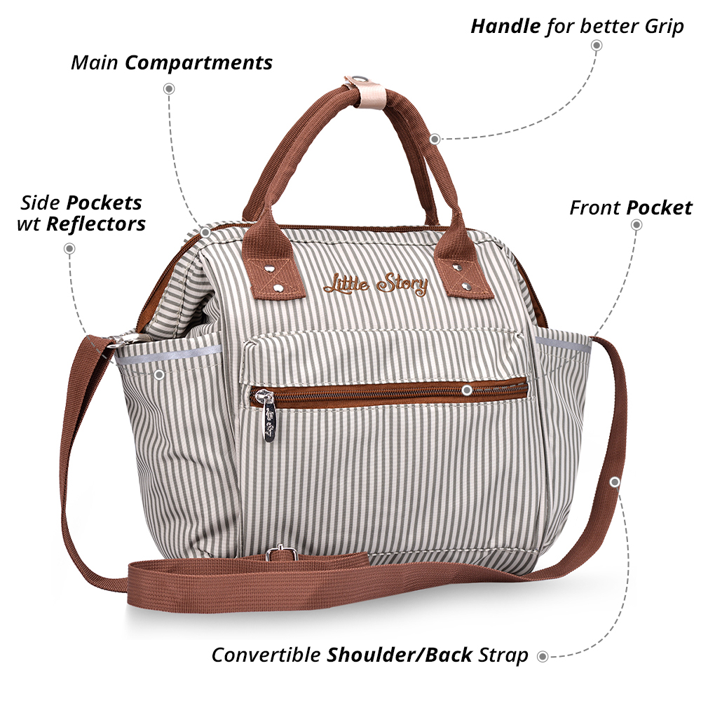 Diaper and store go diaper bag